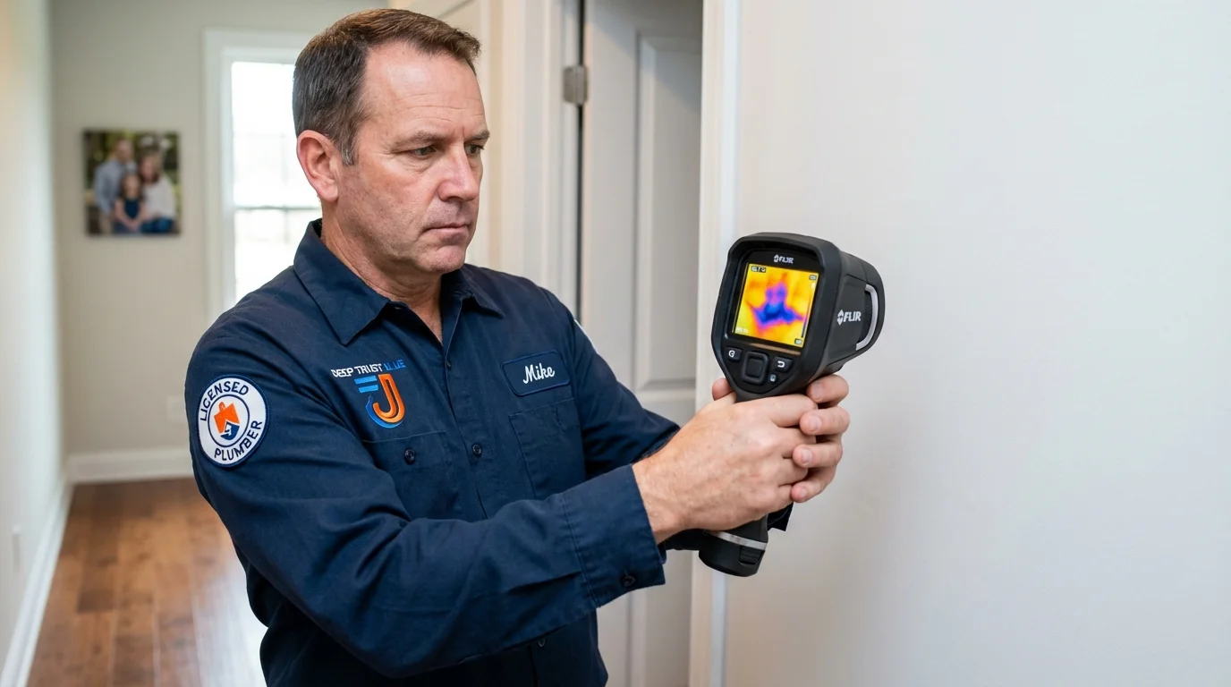 Thermal imaging leak detection by Johns Plumbing LLC in Erwinville
